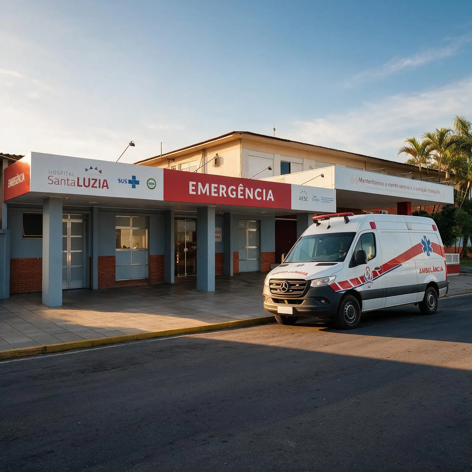 Fachada do Hospital Santa Luzia